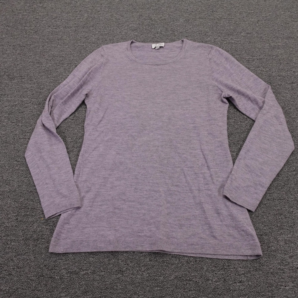 Kinross Cashmere Sweater Womens Medium Purple Lightweight Crewneck Knit Pullover
